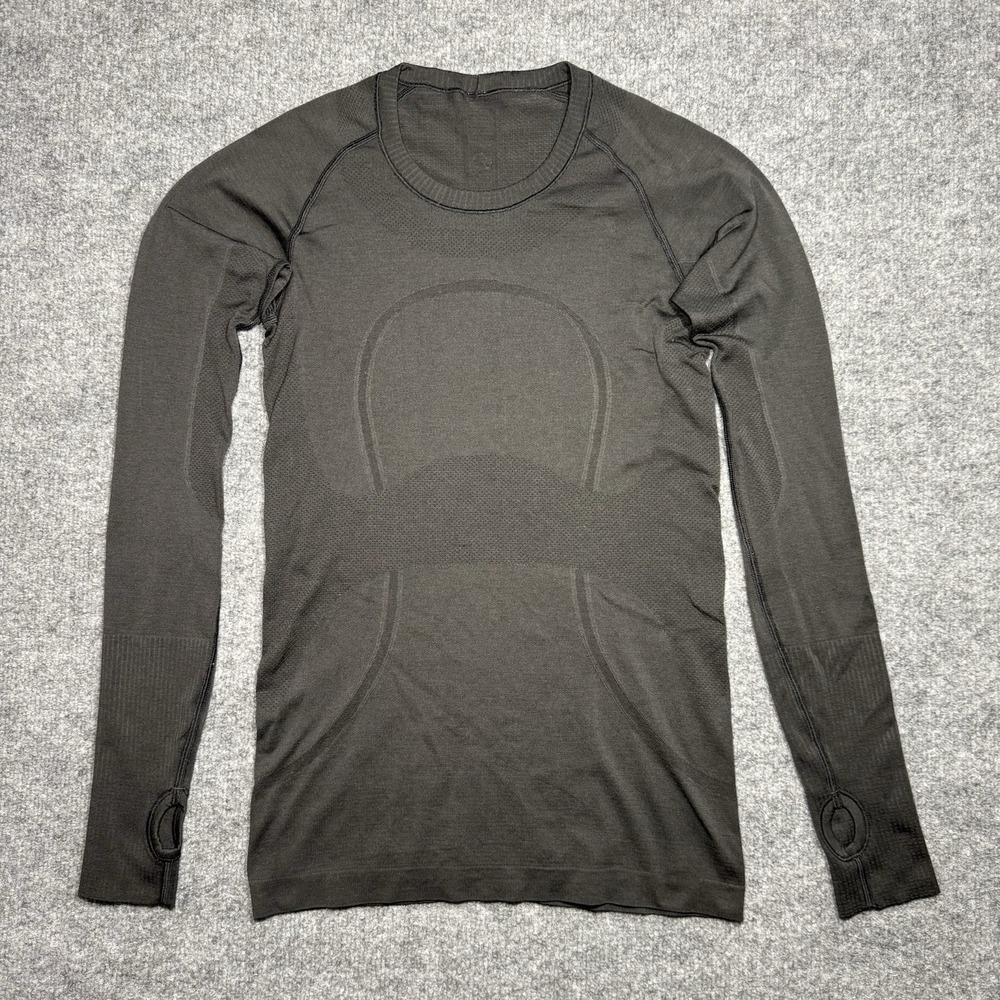 Lululemon Swiftly Tech Shirt Womens Black Long Sleeve Athletic Top Size 8